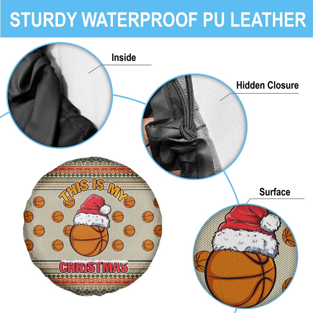 Basketball Winter Christmas Spare Tire Cover Xmas Holiday Patterns - Wonder Print Shop