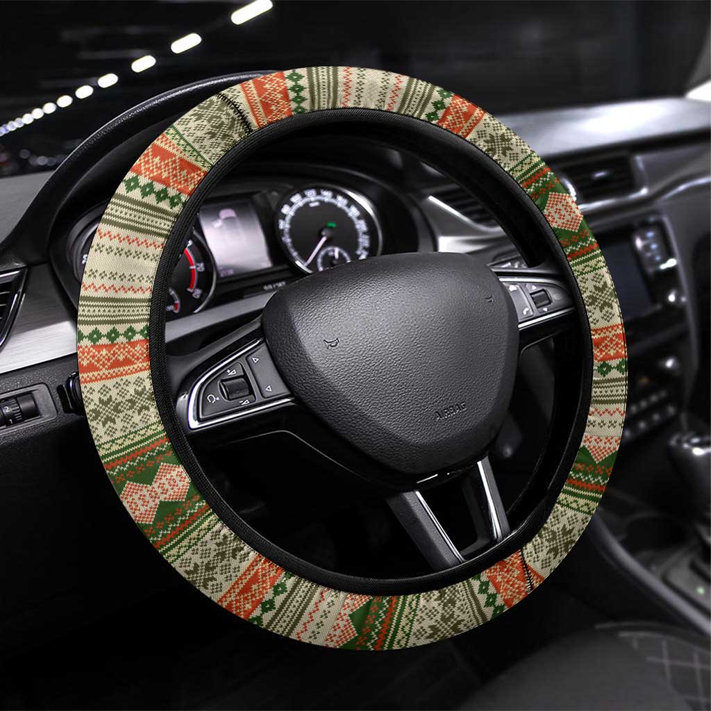 Basketball Winter Christmas Steering Wheel Cover Xmas Holiday Patterns - Wonder Print Shop
