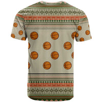 Basketball Winter Christmas T Shirt Xmas Holiday Patterns - Wonder Print Shop