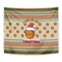 Basketball Winter Christmas Tapestry Xmas Holiday Patterns - Wonder Print Shop
