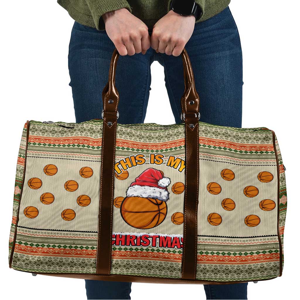 Basketball Winter Christmas Travel Bag Xmas Holiday Patterns - Wonder Print Shop
