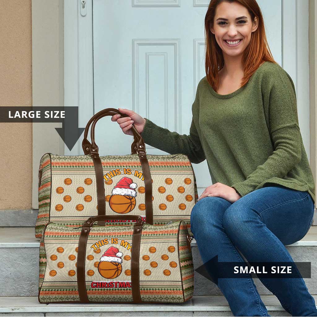 Basketball Winter Christmas Travel Bag Xmas Holiday Patterns - Wonder Print Shop