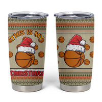 Basketball Winter Christmas Tumbler Cup Xmas Holiday Patterns - Wonder Print Shop
