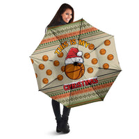 Basketball Winter Christmas Umbrella Xmas Holiday Patterns - Wonder Print Shop
