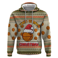 Basketball Winter Christmas Zip Hoodie Xmas Holiday Patterns - Wonder Print Shop