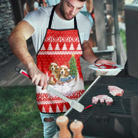Beagle Dashing Dog Christmas Apron Xmas Holiday Patterns - Wonder Print Shop