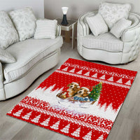 Beagle Dashing Dog Christmas Area Rug Xmas Holiday Patterns - Wonder Print Shop