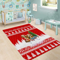 Beagle Dashing Dog Christmas Area Rug Xmas Holiday Patterns - Wonder Print Shop
