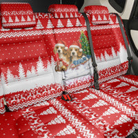 Beagle Dashing Dog Christmas Back Car Seat Cover Xmas Holiday Patterns - Wonder Print Shop