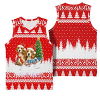Beagle Dashing Dog Christmas Basketball Jersey Xmas Holiday Patterns - Wonder Print Shop