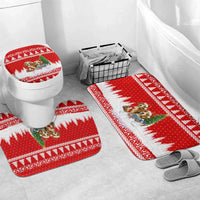 Beagle Dashing Dog Christmas Bathroom Set Xmas Holiday Patterns - Wonder Print Shop