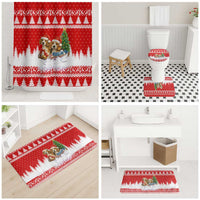 Beagle Dashing Dog Christmas Bathroom Set Xmas Holiday Patterns - Wonder Print Shop