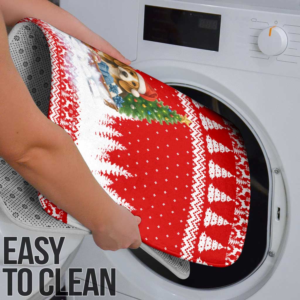 Beagle Dashing Dog Christmas Bathroom Set Xmas Holiday Patterns - Wonder Print Shop