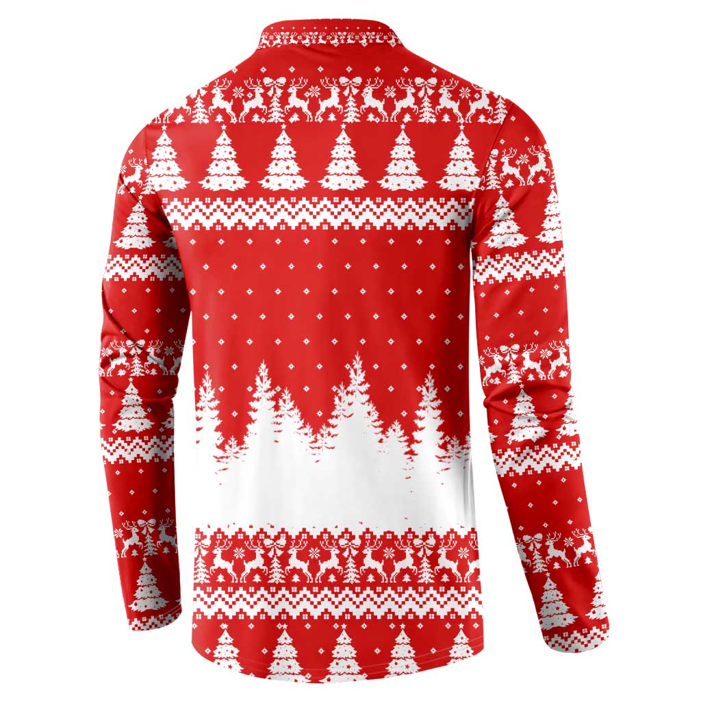 Beagle Dashing Dog Christmas Button Sweatshirt Xmas Holiday Patterns - Wonder Print Shop