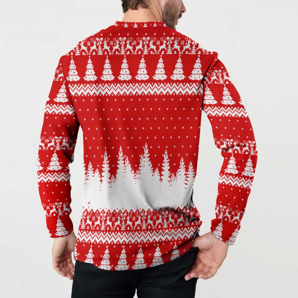 Beagle Dashing Dog Christmas Button Sweatshirt Xmas Holiday Patterns - Wonder Print Shop