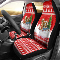 Beagle Dashing Dog Christmas Car Seat Cover Xmas Holiday Patterns - Wonder Print Shop