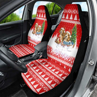 Beagle Dashing Dog Christmas Car Seat Cover Xmas Holiday Patterns - Wonder Print Shop