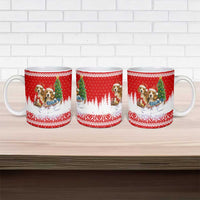 Beagle Dashing Dog Christmas Ceramic Mug Xmas Holiday Patterns - Wonder Print Shop