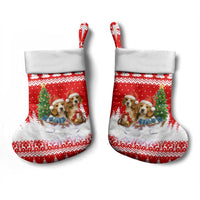 Beagle Dashing Dog Christmas Stocking Xmas Holiday Patterns - Wonder Print Shop