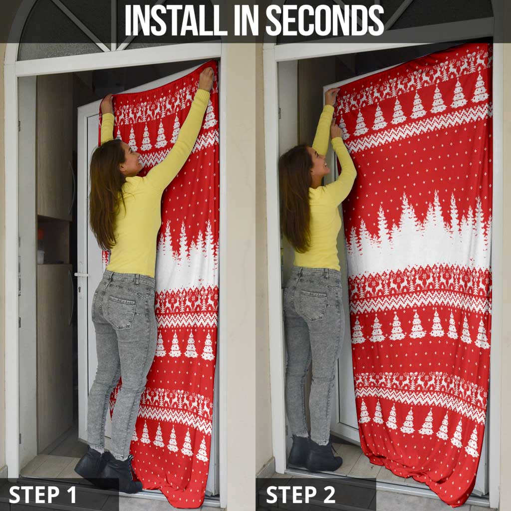 Beagle Dashing Dog Christmas Door Cover Xmas Holiday Patterns - Wonder Print Shop