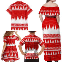 Beagle Dashing Dog Christmas Family Matching Off Shoulder Maxi Dress and Hawaiian Shirt Xmas Holiday Patterns - Wonder Print Shop