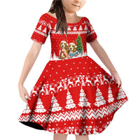 Beagle Dashing Dog Christmas Family Matching Off Shoulder Short Dress and Hawaiian Shirt Xmas Holiday Patterns - Wonder Print Shop