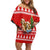Beagle Dashing Dog Christmas Family Matching Off Shoulder Short Dress and Hawaiian Shirt Xmas Holiday Patterns - Wonder Print Shop
