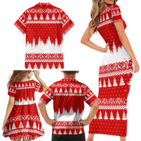 Beagle Dashing Dog Christmas Family Matching Short Sleeve Bodycon Dress and Hawaiian Shirt Xmas Holiday Patterns - Wonder Print Shop