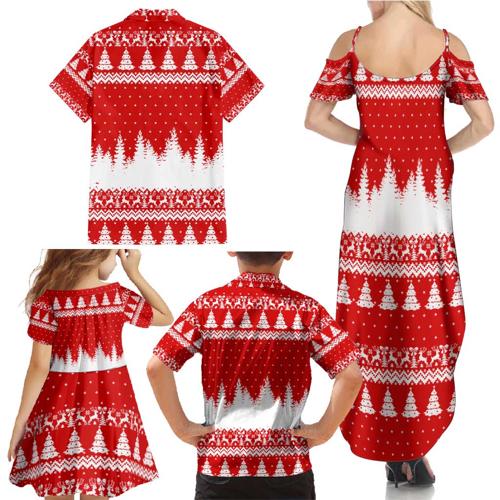 Beagle Dashing Dog Christmas Family Matching Summer Maxi Dress and Hawaiian Shirt Xmas Holiday Patterns - Wonder Print Shop