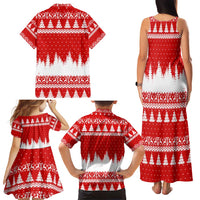 Beagle Dashing Dog Christmas Family Matching Tank Maxi Dress and Hawaiian Shirt Xmas Holiday Patterns - Wonder Print Shop