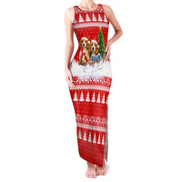 Beagle Dashing Dog Christmas Family Matching Tank Maxi Dress and Hawaiian Shirt Xmas Holiday Patterns - Wonder Print Shop