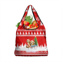 Beagle Dashing Dog Christmas Grocery Bag Xmas Holiday Patterns - Wonder Print Shop