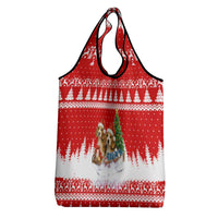 Beagle Dashing Dog Christmas Grocery Bag Xmas Holiday Patterns - Wonder Print Shop