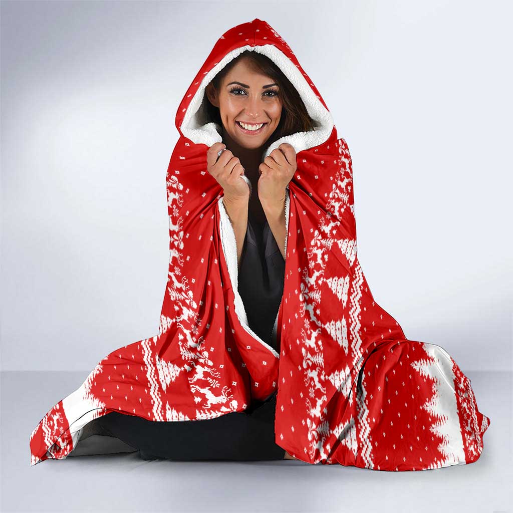 Beagle Dashing Dog Christmas Hooded Blanket Xmas Holiday Patterns - Wonder Print Shop