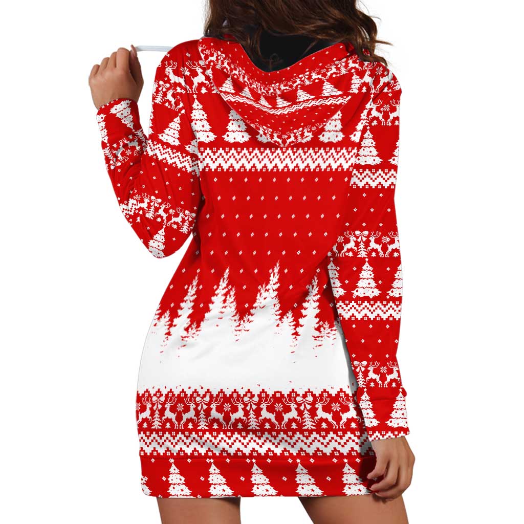 Beagle Dashing Dog Christmas Hoodie Dress Xmas Holiday Patterns - Wonder Print Shop