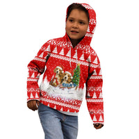 Beagle Dashing Dog Christmas Kid Hoodie Xmas Holiday Patterns - Wonder Print Shop