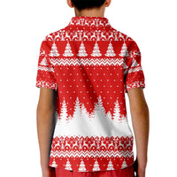 Beagle Dashing Dog Christmas Kid Polo Shirt Xmas Holiday Patterns - Wonder Print Shop