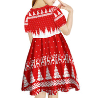 Beagle Dashing Dog Christmas Kid Short Sleeve Dress Xmas Holiday Patterns - Wonder Print Shop