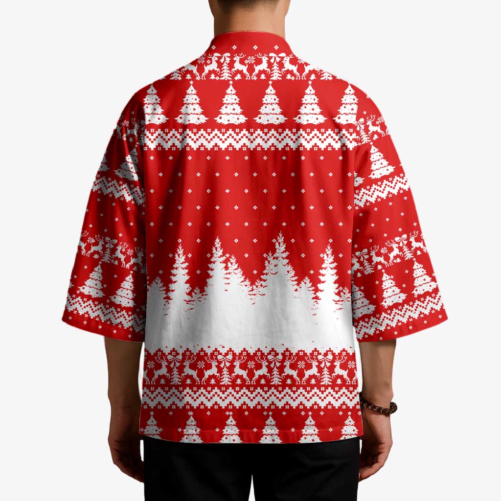 Beagle Dashing Dog Christmas Kimono Xmas Holiday Patterns - Wonder Print Shop