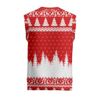 Beagle Dashing Dog Christmas Knitted V-Neck Vest Xmas Holiday Patterns - Wonder Print Shop