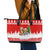Beagle Dashing Dog Christmas Leather Tote Bag Xmas Holiday Patterns - Wonder Print Shop