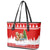 Beagle Dashing Dog Christmas Leather Tote Bag Xmas Holiday Patterns - Wonder Print Shop