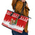 Beagle Dashing Dog Christmas Leather Tote Bag Xmas Holiday Patterns - Wonder Print Shop