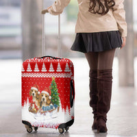 Beagle Dashing Dog Christmas Luggage Cover Xmas Holiday Patterns - Wonder Print Shop