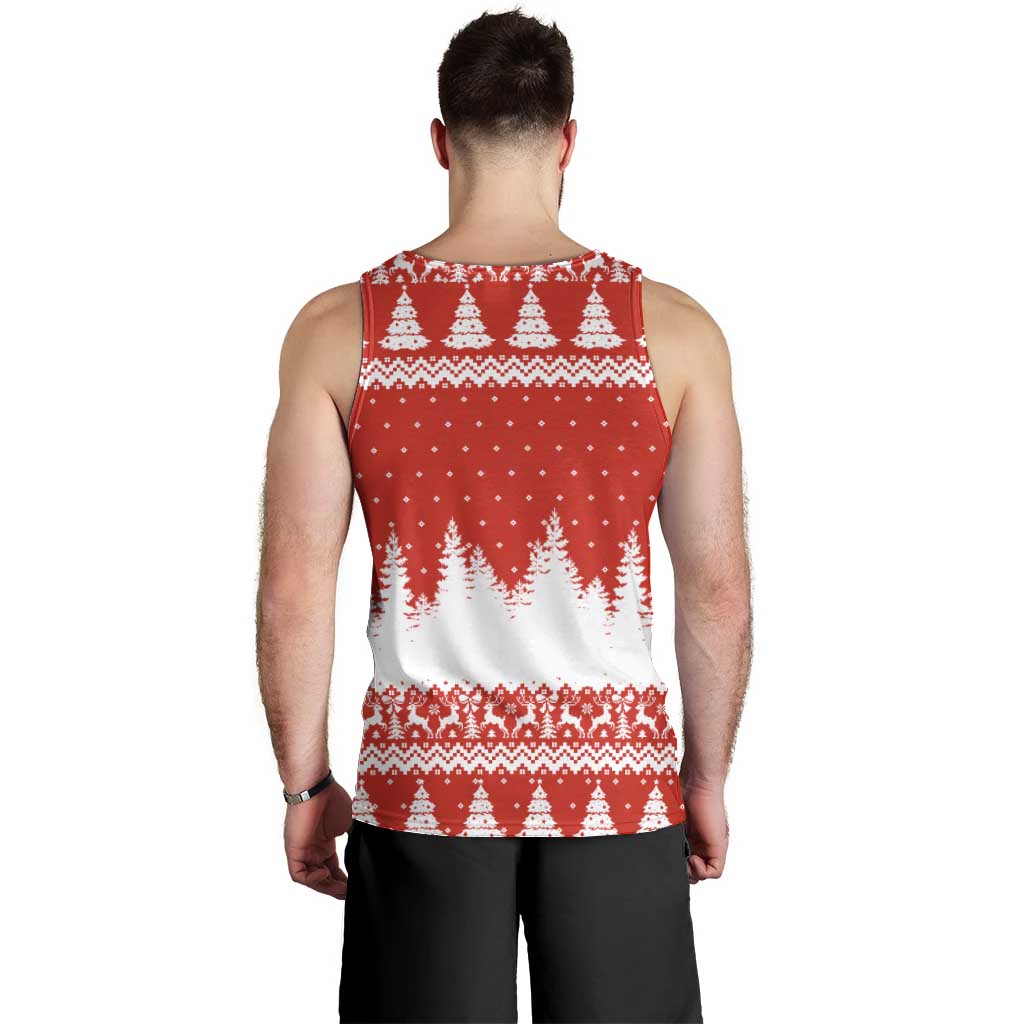 Beagle Dashing Dog Christmas Men Tank Top Xmas Holiday Patterns - Wonder Print Shop