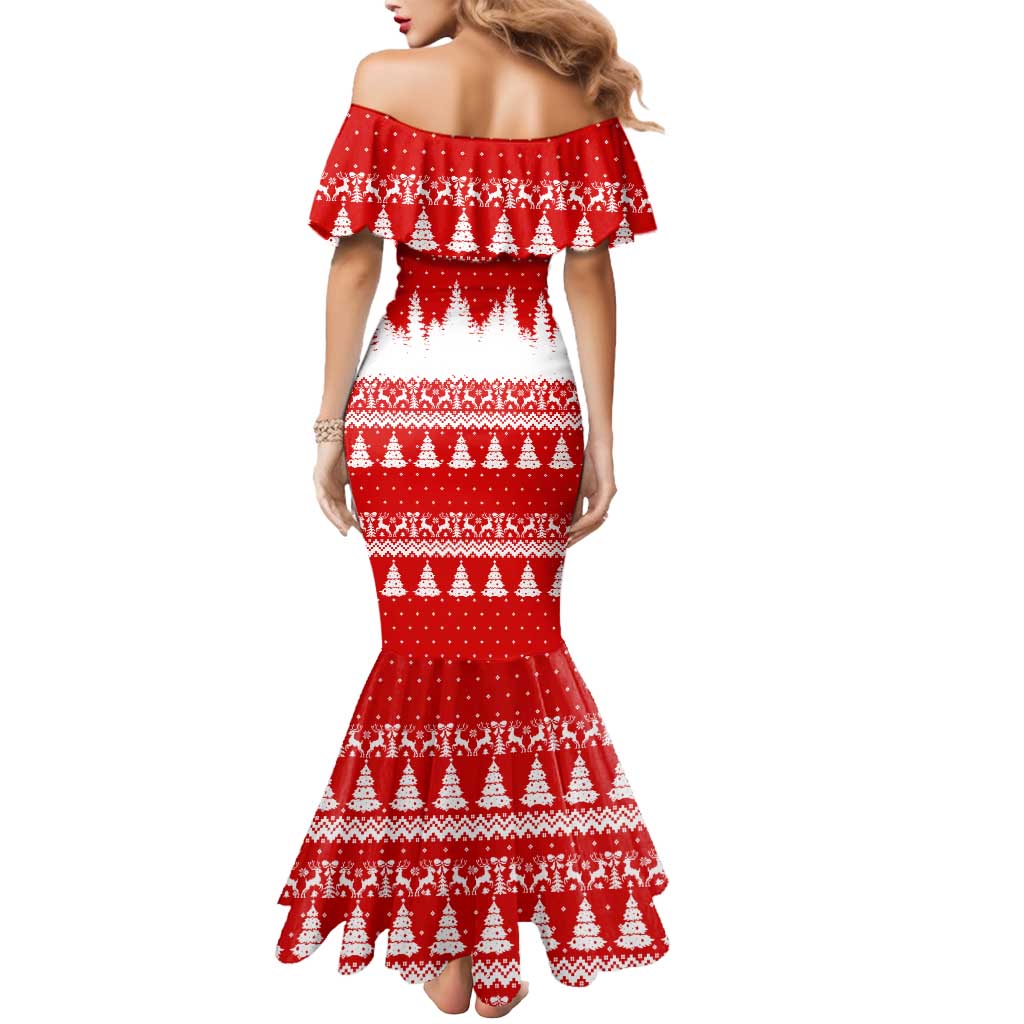 Beagle Dashing Dog Christmas Mermaid Dress Xmas Holiday Patterns - Wonder Print Shop