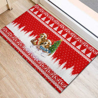 Beagle Dashing Dog Christmas Rubber Doormat Xmas Holiday Patterns - Wonder Print Shop