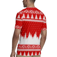 Beagle Dashing Dog Christmas Rugby Jersey Xmas Holiday Patterns - Wonder Print Shop