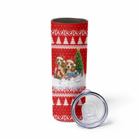 Beagle Dashing Dog Christmas Skinny Tumbler Xmas Holiday Patterns - Wonder Print Shop