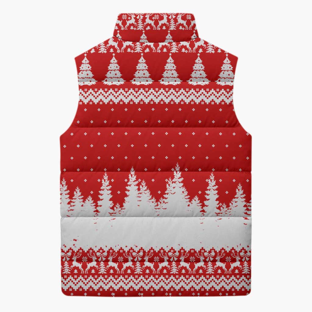 Beagle Dashing Dog Christmas Sleeveless Puffer Jacket Xmas Holiday Patterns - Wonder Print Shop